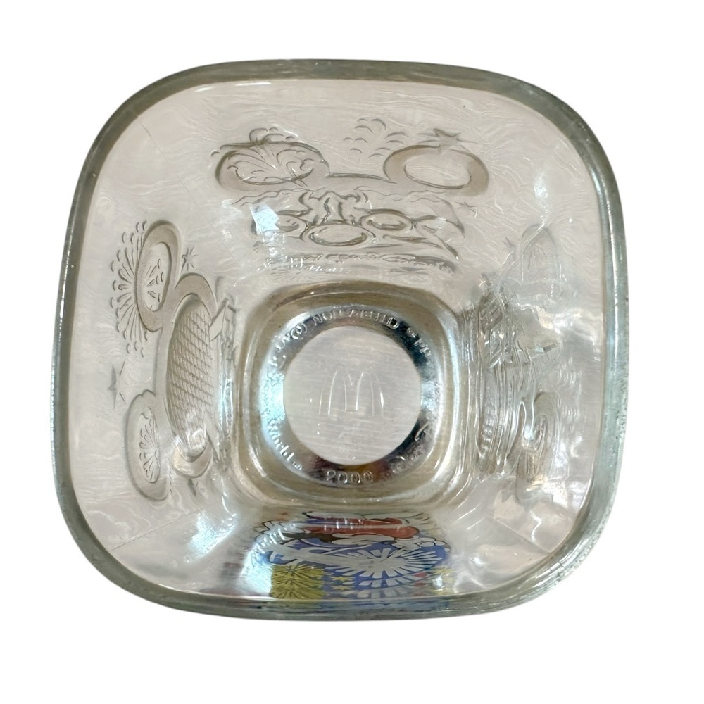 Mickey Mouse Walt Disney World Parks 3D Square Cups 2000 McDonalds Glass - Picture 9 of 10